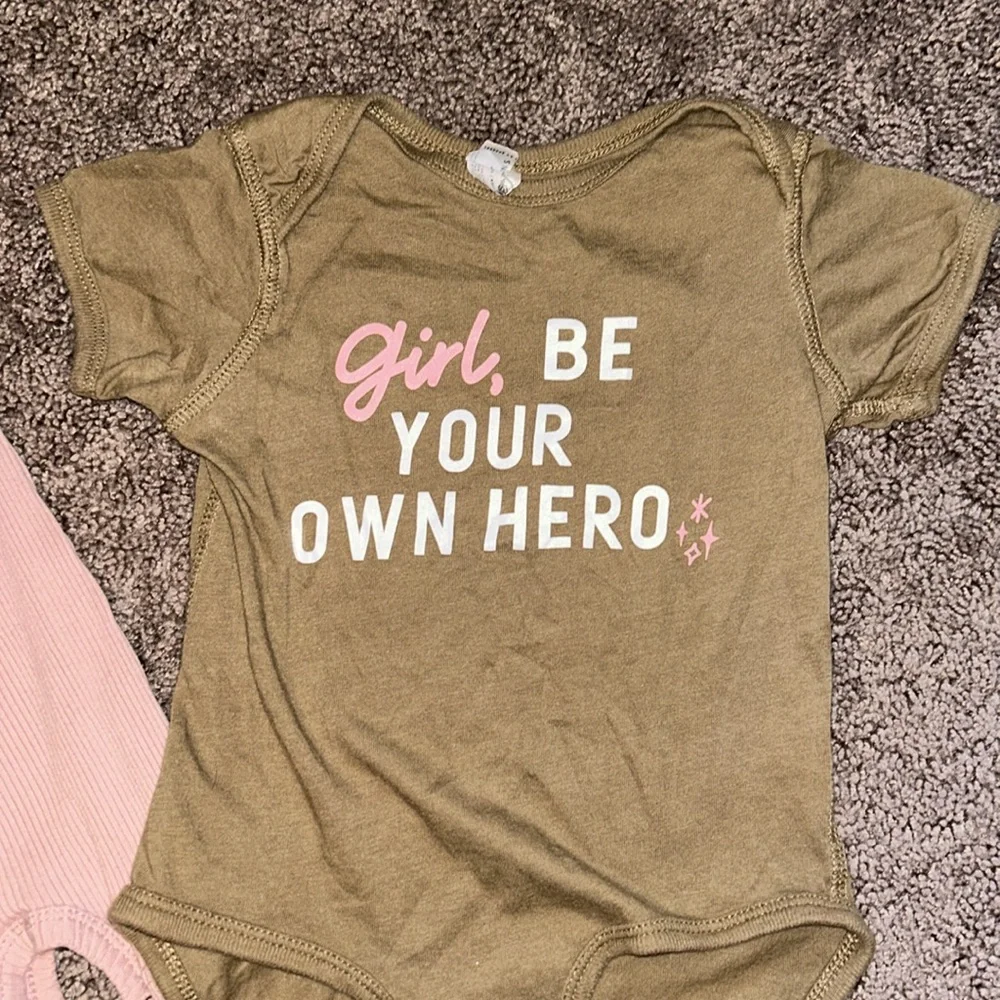 Babygirl 18m little one shop pink jumpsuit and small shop bodysuit